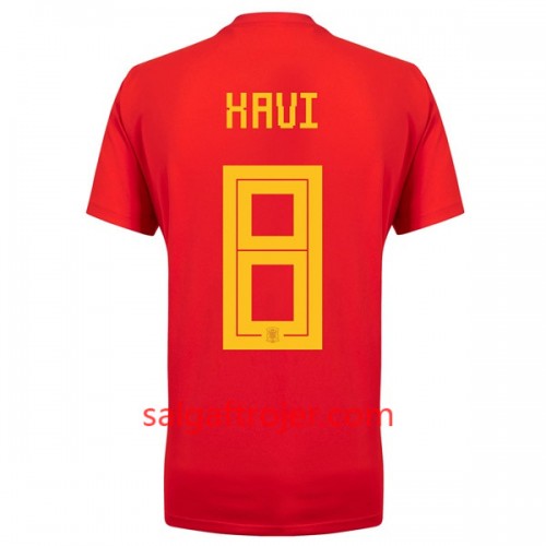 Spanien Fodboldtrøjer Xavi 8 Hjemmebanesæt VM 2018 Spanien Fodboldtrøjer Xavi 8 Hjemmebanesæt VM 2018